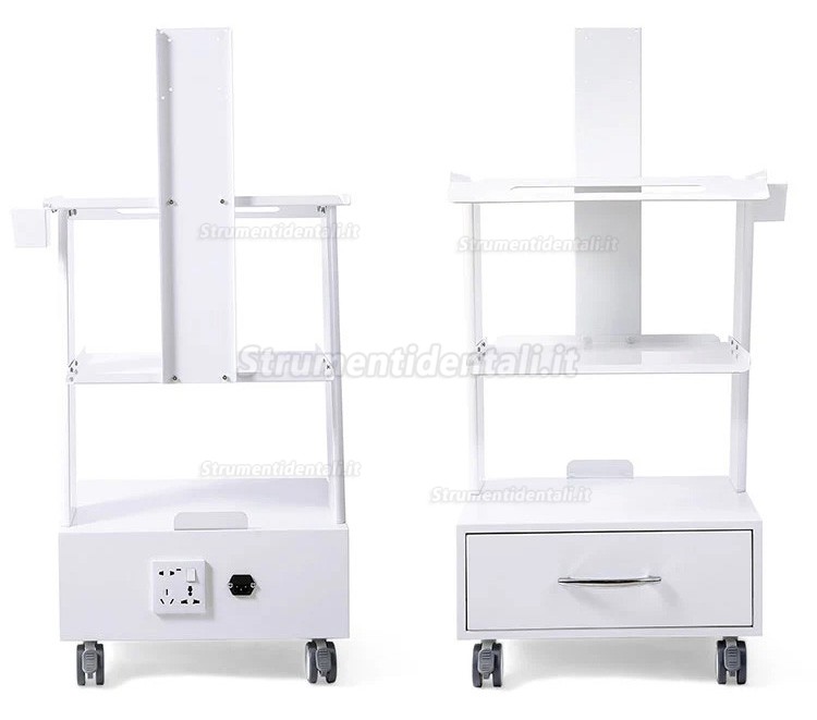 Carrello chirurgico i mobile odontoiatrico Dentech K2 con mobiletto portaoggetti